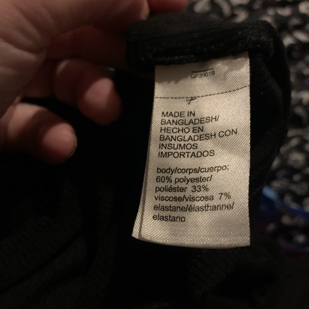 Calvin Klein oversized XS ribbed long sleeve black sleep shirt embroidered logo - Picture 6 of 6